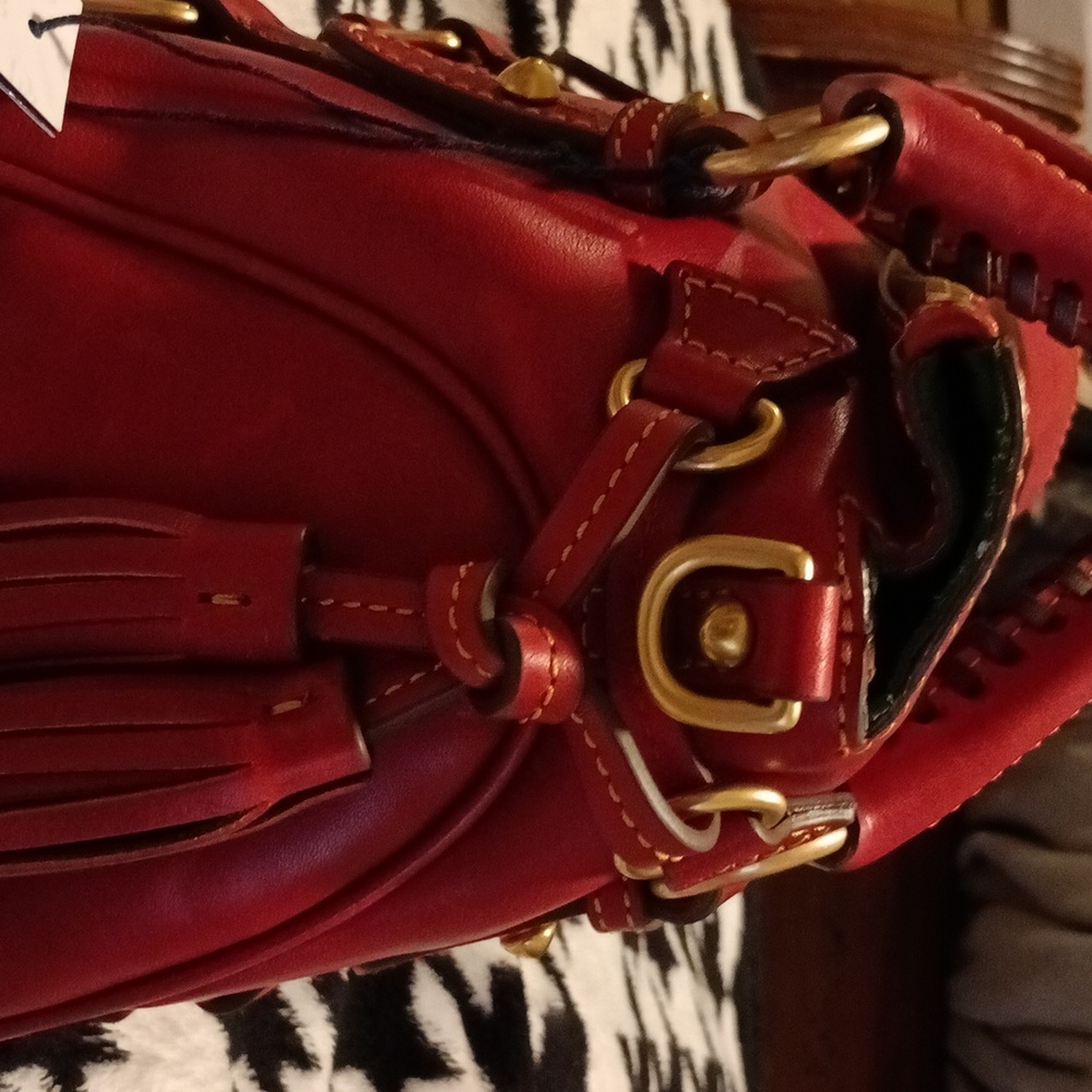 Dooney & Bourke red micro satchel